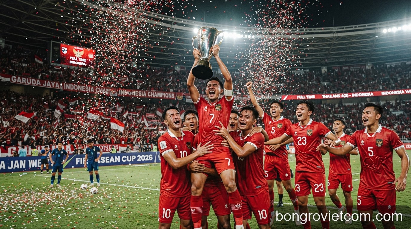 Indonesia lên ngôi vương FIFA ASEAN Cup 2026: Bản lĩnh từ chấm luân lưu